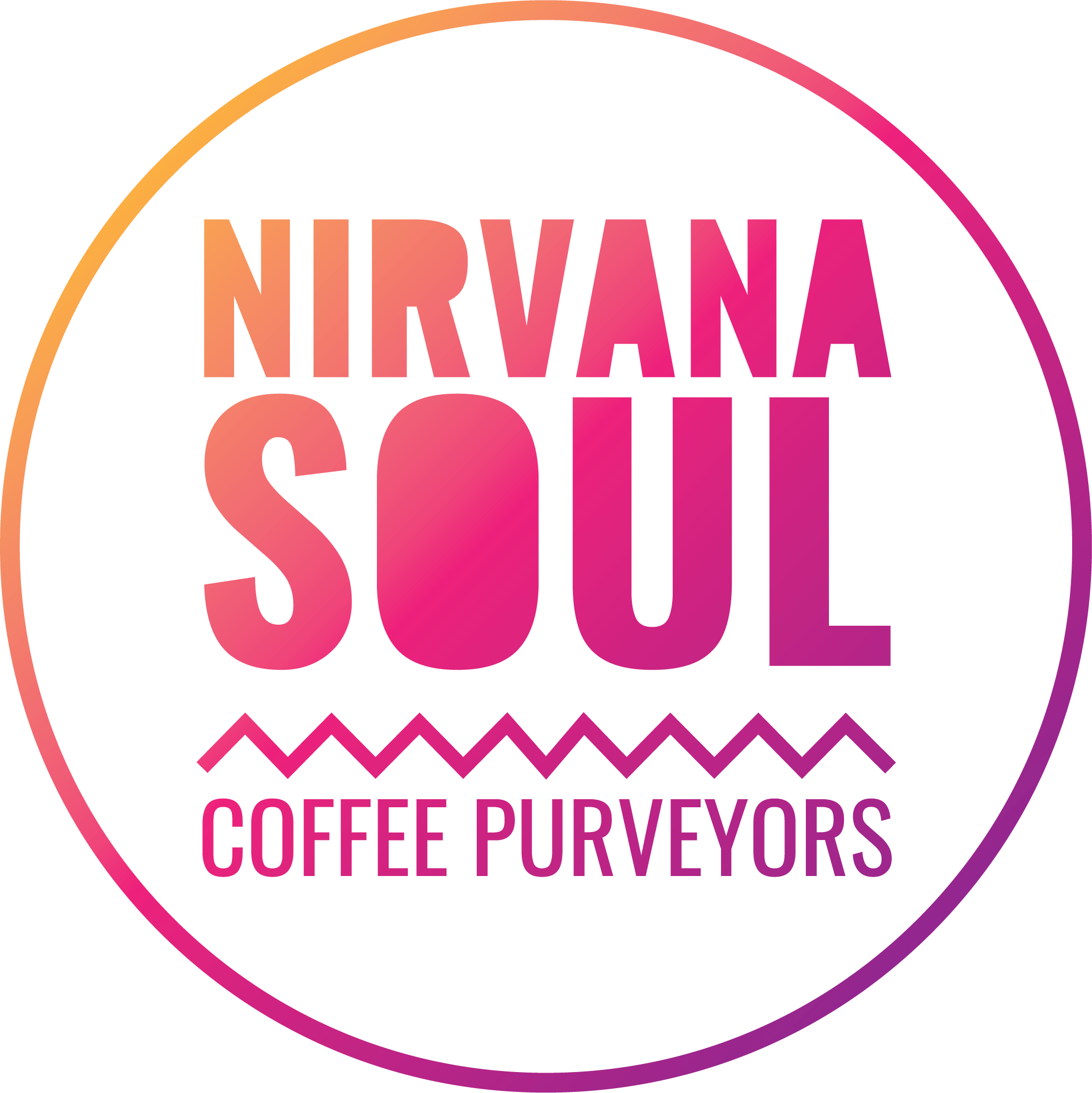 Nirvana Soul Coffee Purveyors Logo Circle - Soul Gradient